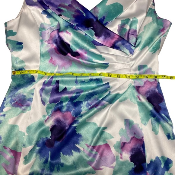 Arthur S. Levine for Tahari Dress Size 12 Limited Edition‎ Watercolors Blue - Picture 13 of 16